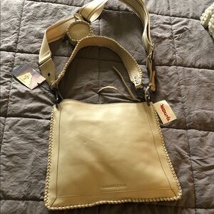 Harbour 2nd Women’s Light Cream Leather Shoulder Bag